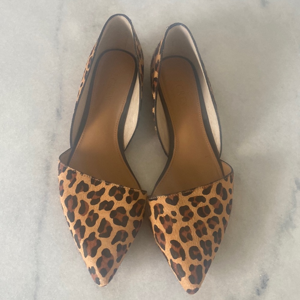J.Crew Calf hair flats